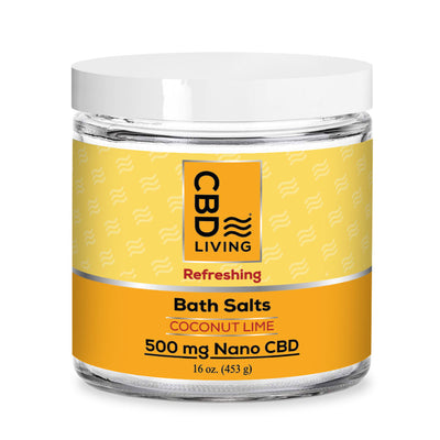 CBD Bath Salts 500 mg Coconut Lime   - CBD Living